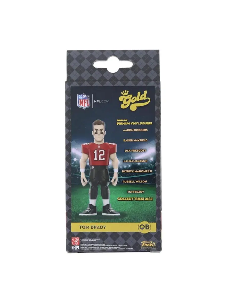 Виниловая фигурка Funko Gold 13 см с изображением Тома Брэди из команды New England Patriots (НФЛ) — изображение 5 из 6
