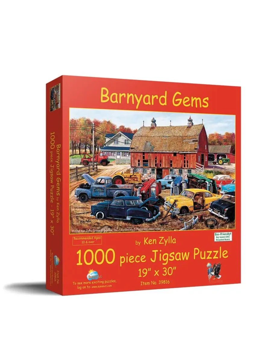 Пазл Barnyard Gems из 1000 деталей для взрослых Sunsout