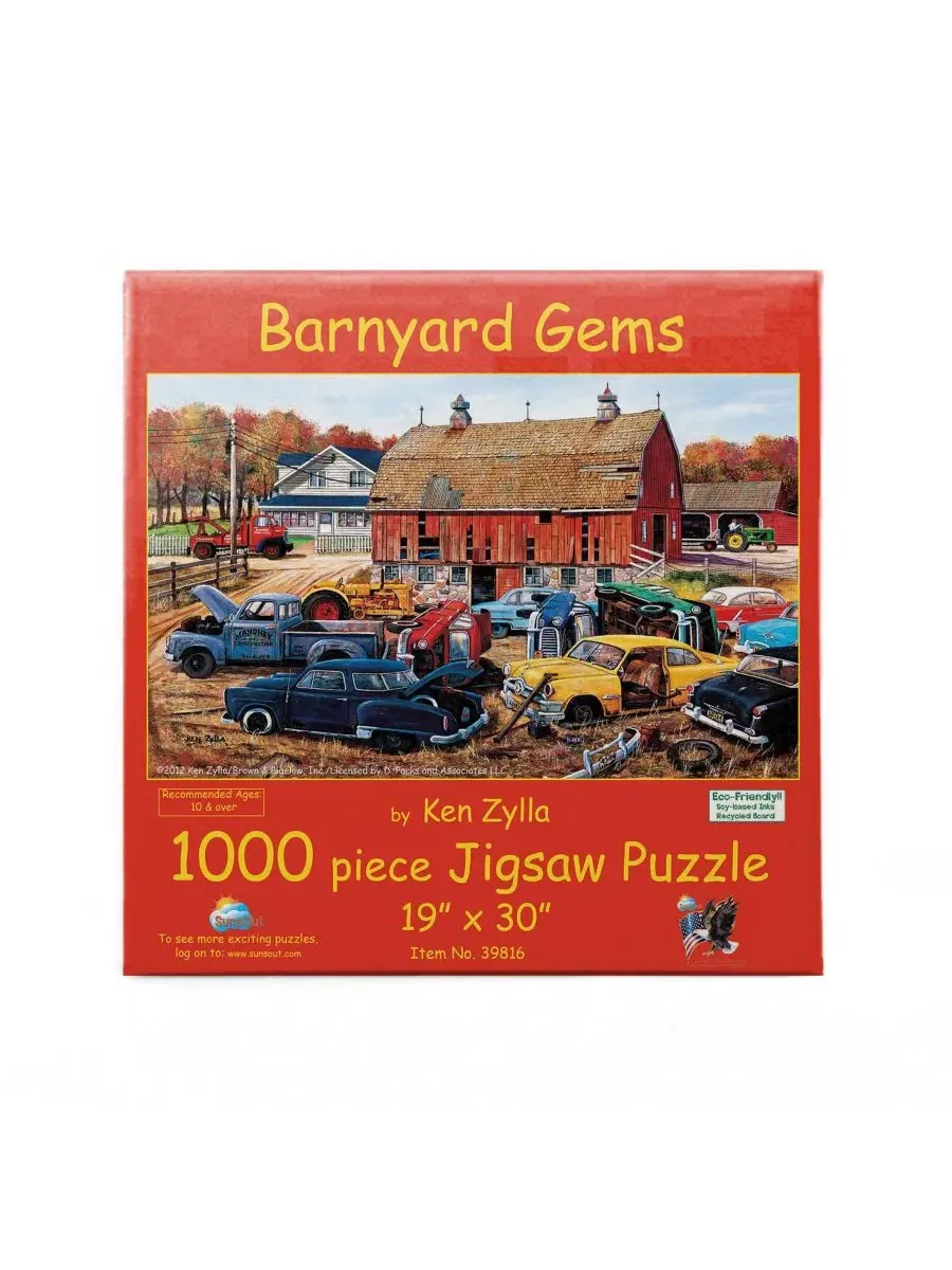 Пазл Barnyard Gems из 1000 деталей для взрослых Sunsout — изображение 2 из 5, нет цвета