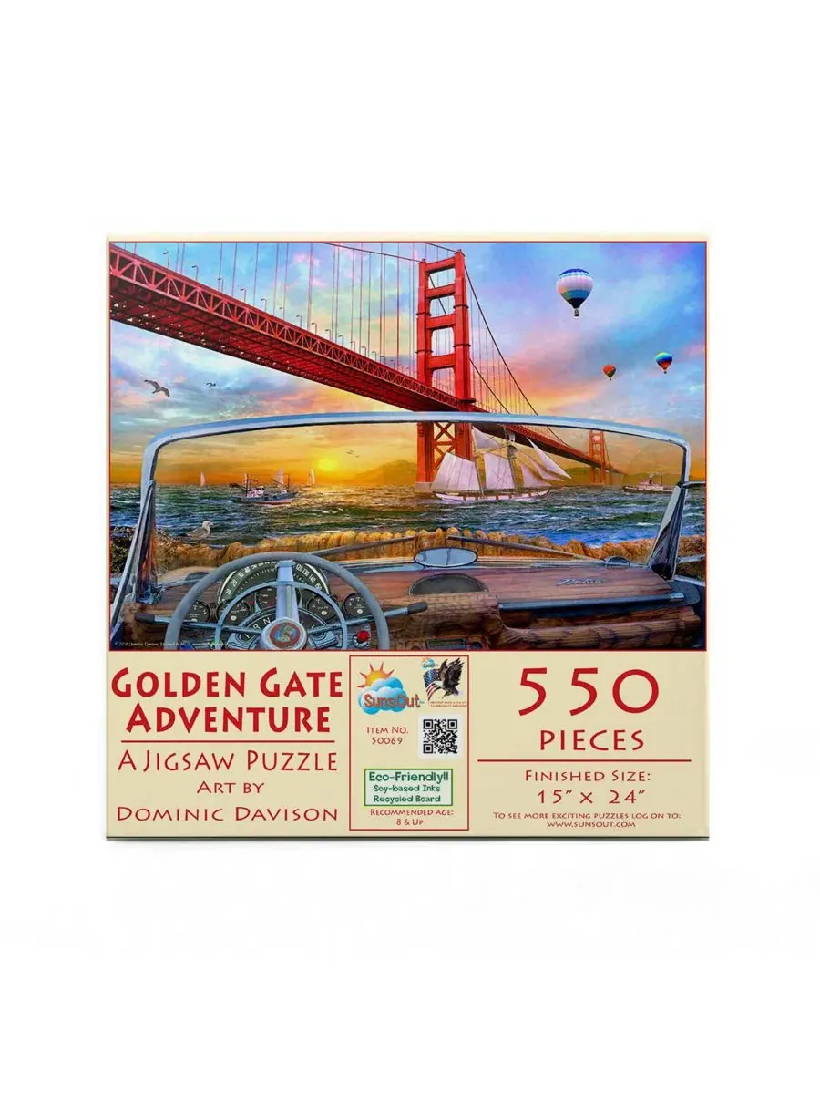 Пазл Golden Gate Adventure из 550 деталей для взрослых Sunsout — изображение 2 из 5, нет цвета