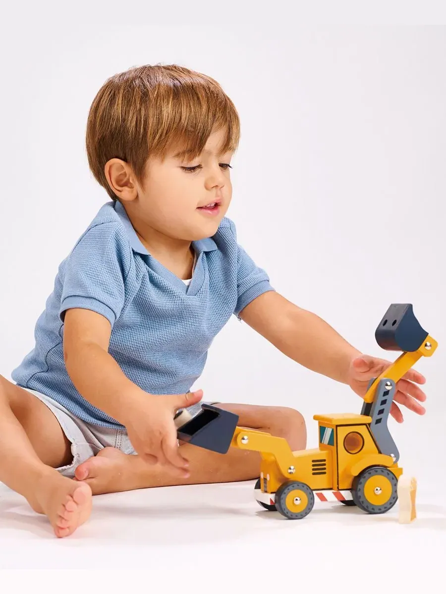 Набор строительной техники с экскаватором и 4 машинами, Construction Vehicle Bundle Mentari Toys — изображение 5 из 6, мульти
