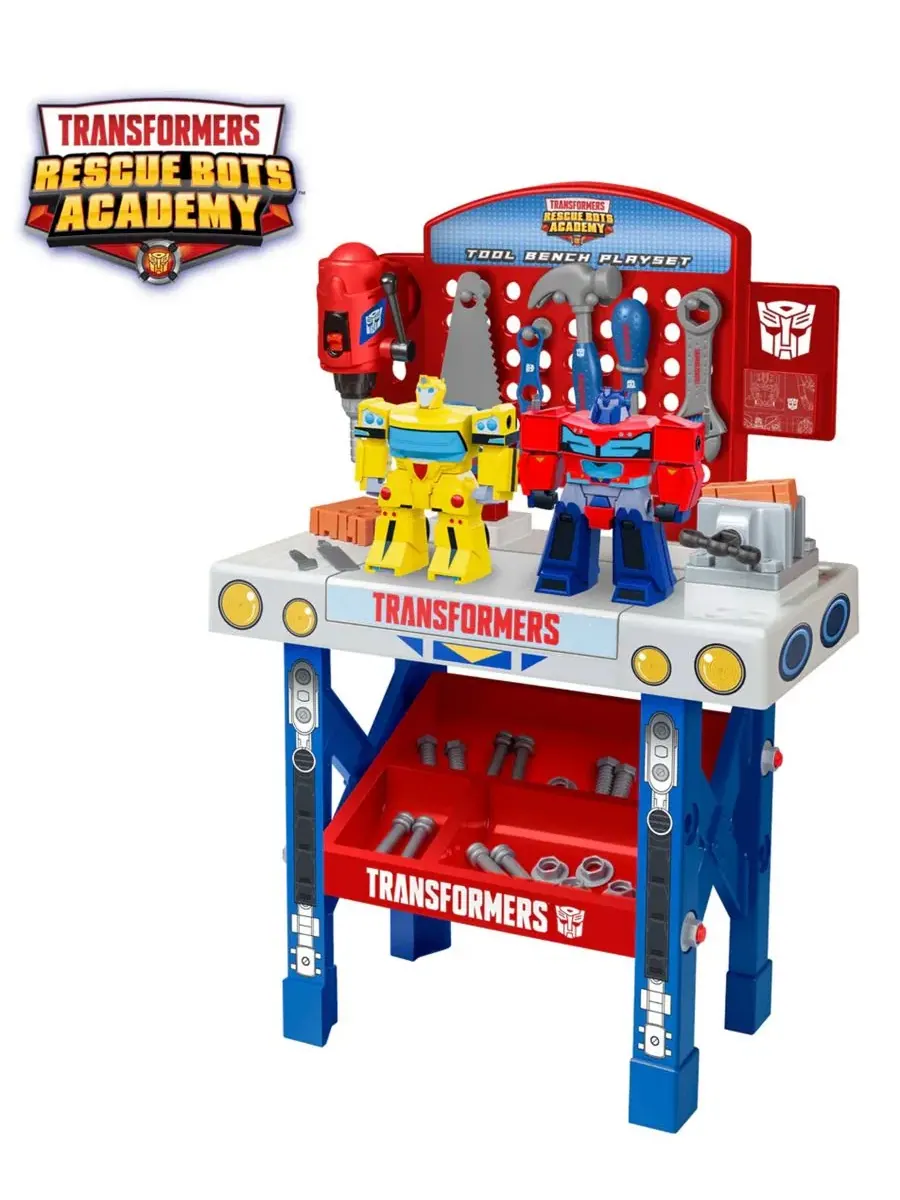 Игровой набор с трансформируемыми роботами Bumblebee и Optimus Prime, 68 деталей World Tech Toys