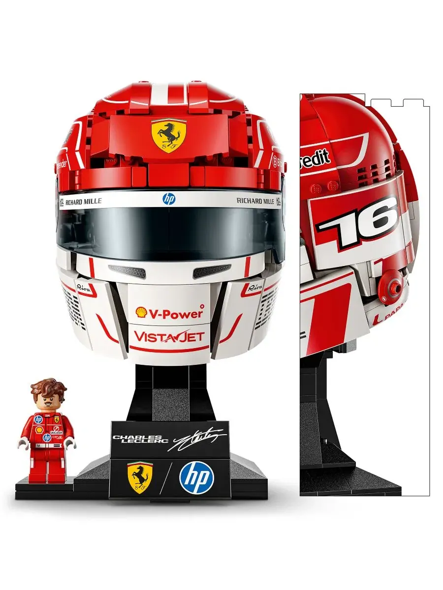 Конструктор LEGO Editions Scuderia Ferrari HP Charles Leclerc Helmet 43014, 886 деталей LEGO — изображение 2 из 6, нет цвета