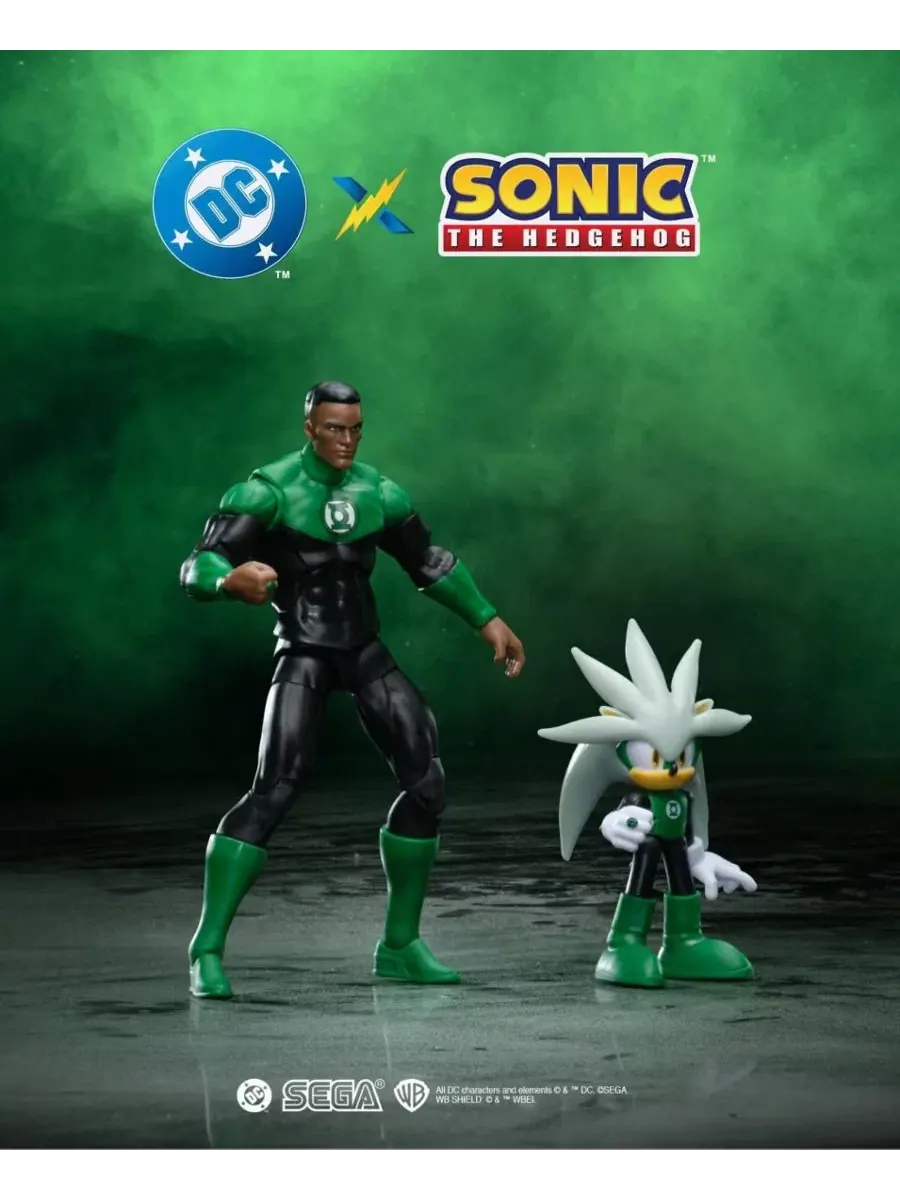 Набор фигурок Silver as Green Lantern и Green Lantern Sonic — изображение 3 из 3, нет цвета