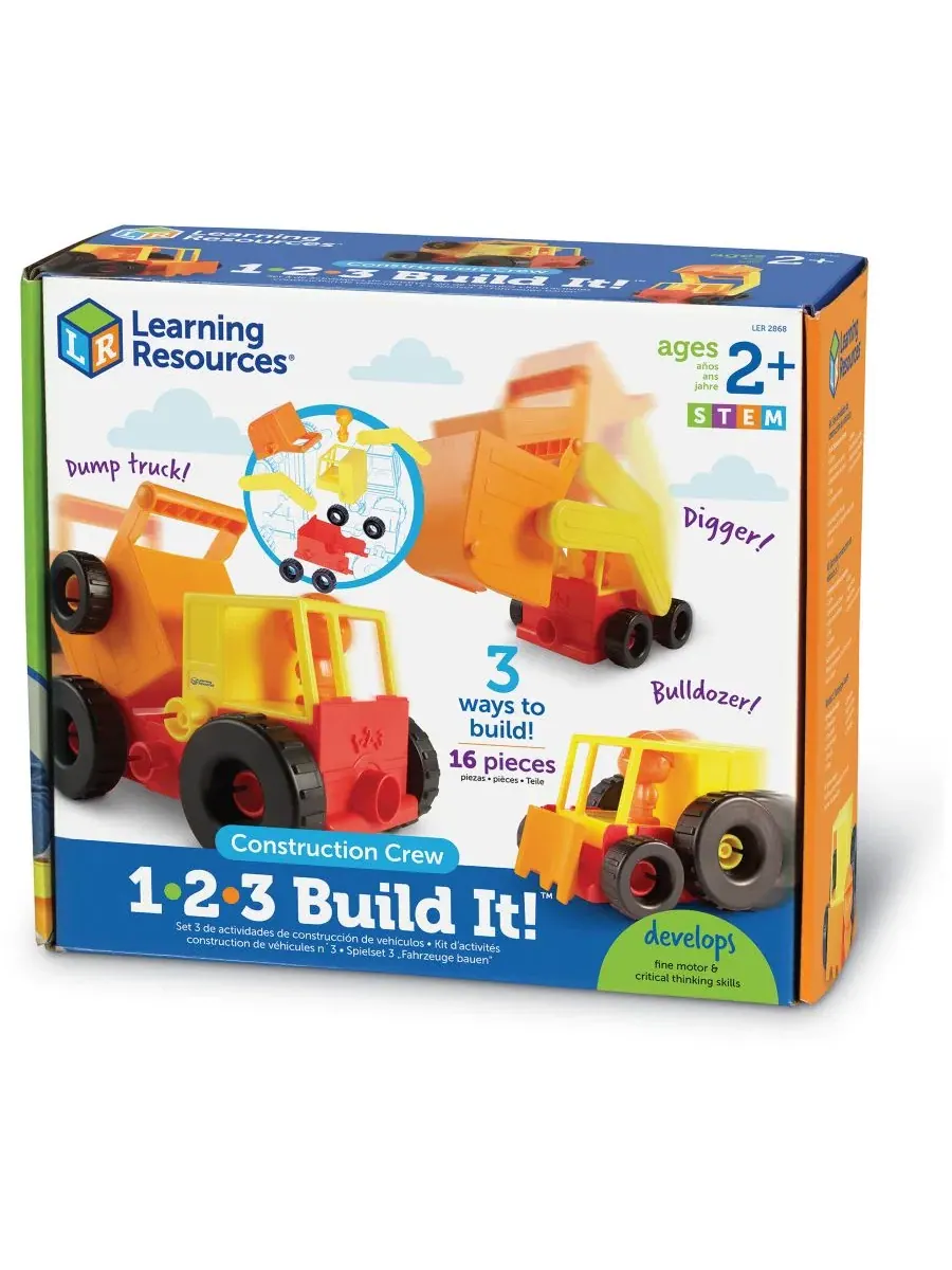 Конструктор 1-2-3 Build It Construction Crew Learning Resources — мульти