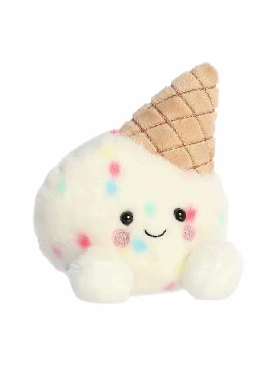 Миниатюрная плюшевая игрушка «Мороженое Sprinkle» Palm Pals, белая, 12,7 см Aurora — изображение 3 из 6, белый