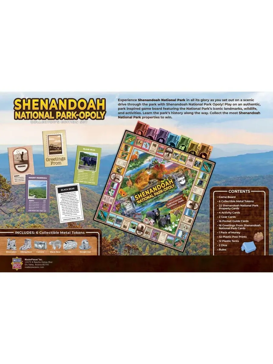 Настольная игра Shenandoah National Park Opoly MasterPieces Puzzles — изображение 3 из 3, нет цвета