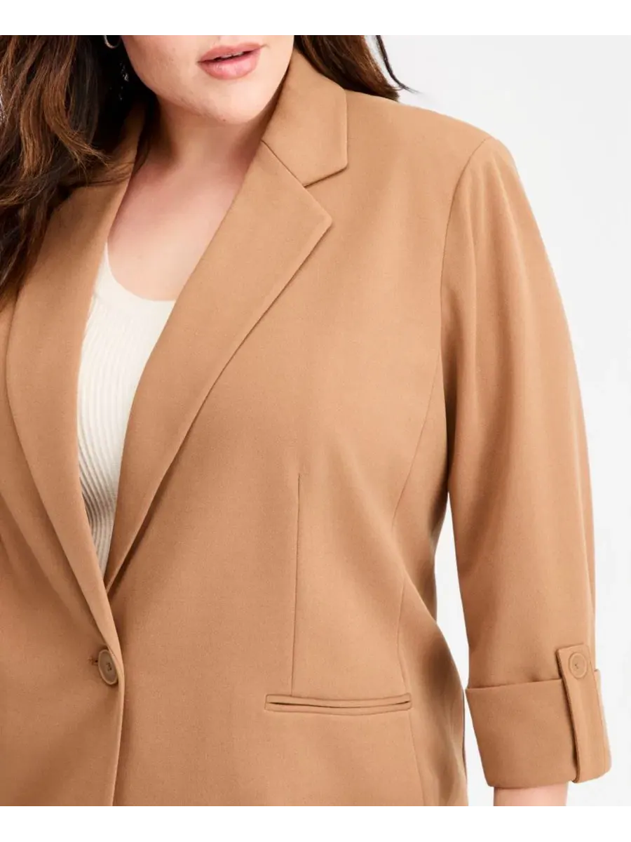 Костюм из пиджака и брюк Anne Klein Essentials — изображение 4 из 4, бежевый
