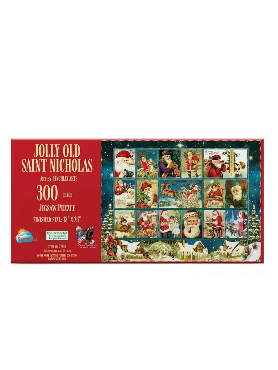 Пазл Jolly Old Saint Nicholas, 300 элементов, 46×61 см SunsOut — изображение 3 из 4, нет цвета