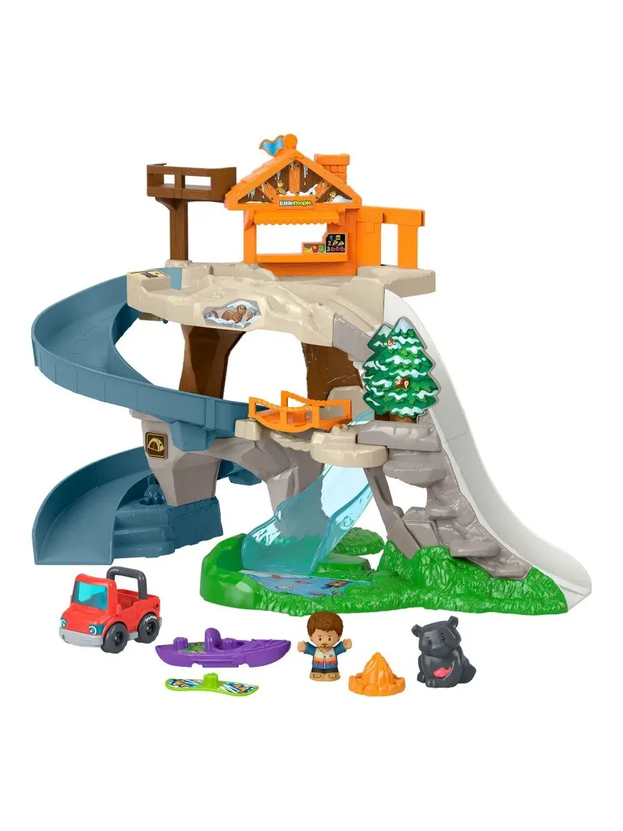 Игровой набор Горный склон Fisher Price, с машинкой и фигурками