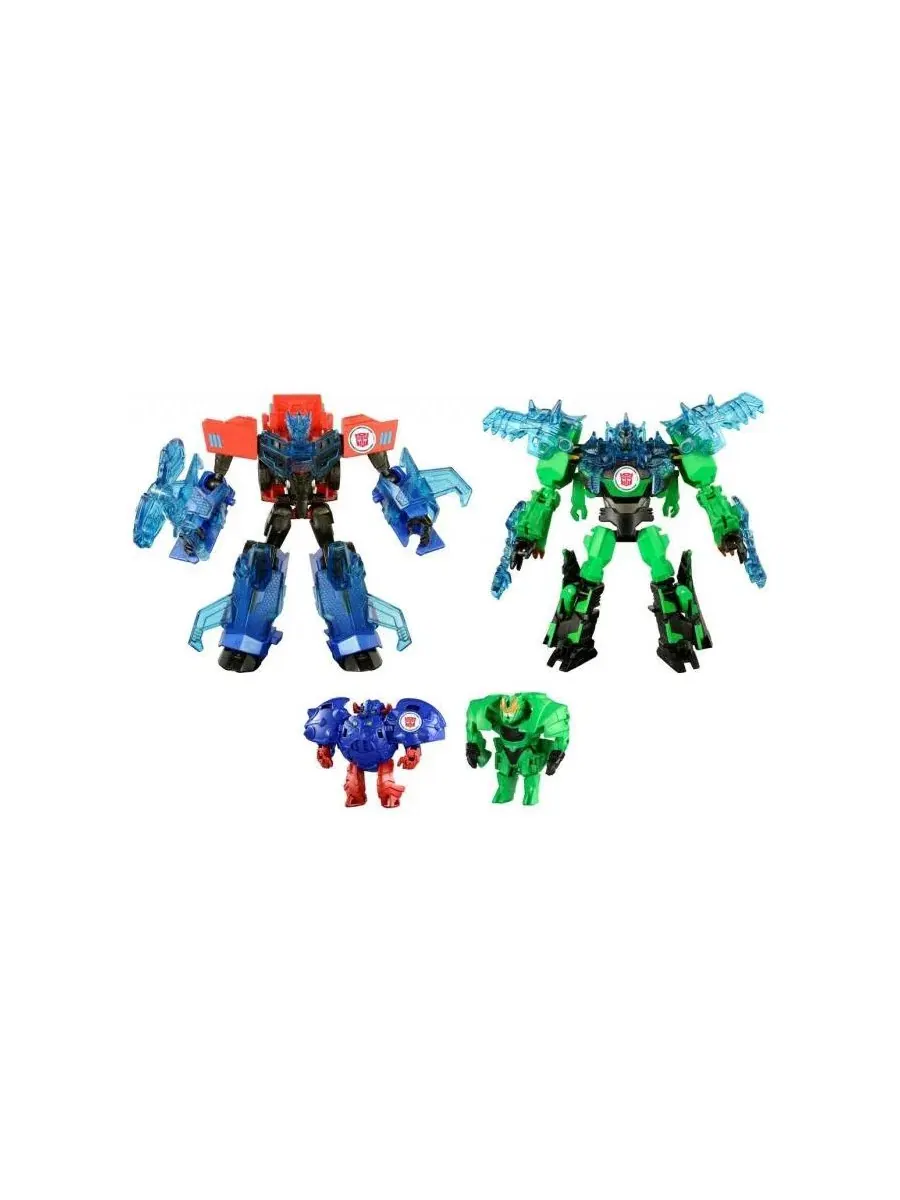 Набор из 2 фигурок Optimus Prime and Grimlock Supreme Armor Set Transformers, 7 дюймов