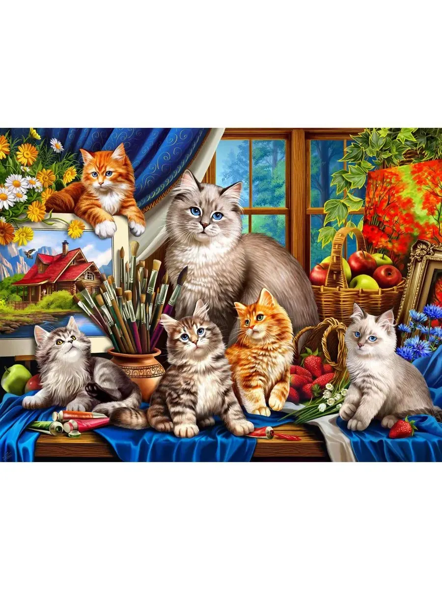 Пазл Creative Cats 500 элементов, 38x61 см SunsOut — изображение 4 из 5, нет цвета