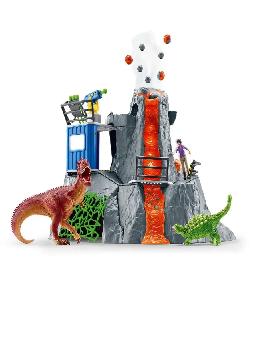 Игровой набор «Базовый лагерь экспедиции динозавров к вулкану» Schleich
