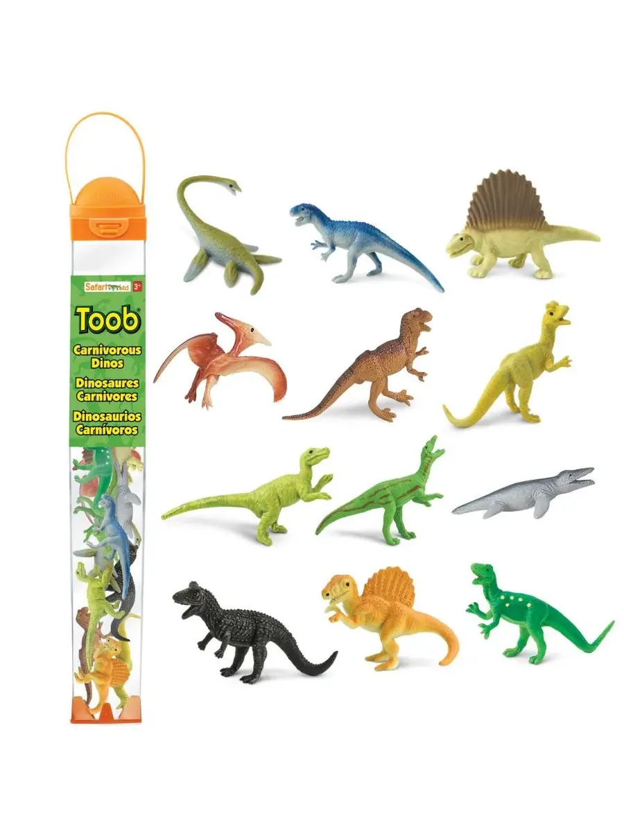 Набор фигурок хищных динозавров, 12 шт., Carnivorous Dinos, Safari Ltd