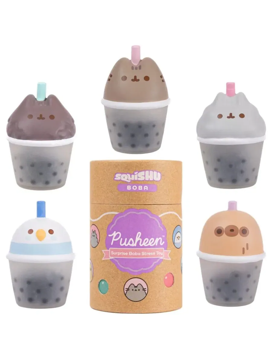 Мягкая игрушка-сквиш Pusheen Boba Tea Hamee — мульти