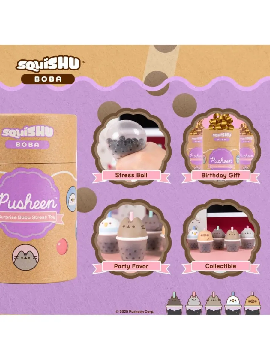 Мягкая игрушка-сквиш Pusheen Boba Tea Hamee — изображение 3 из 3, нет цвета