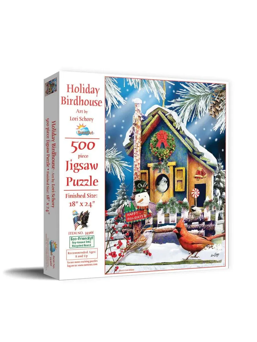 Пазл 500 элементов «Holiday Birdhouse» SunsOut, 45×60 см