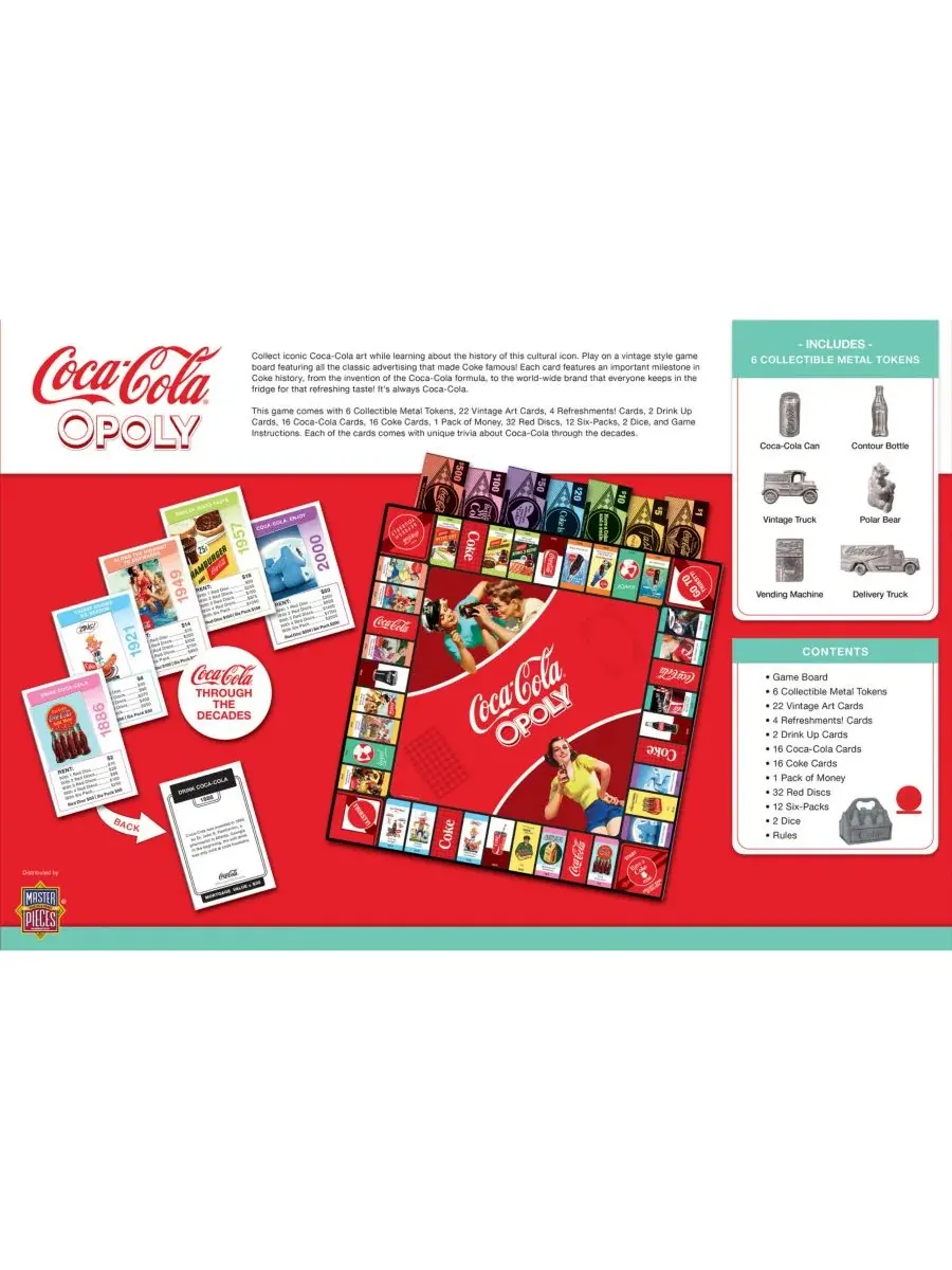 Настольная игра Coca-Cola Opoly MasterPieces Puzzles — изображение 3 из 3, мульти