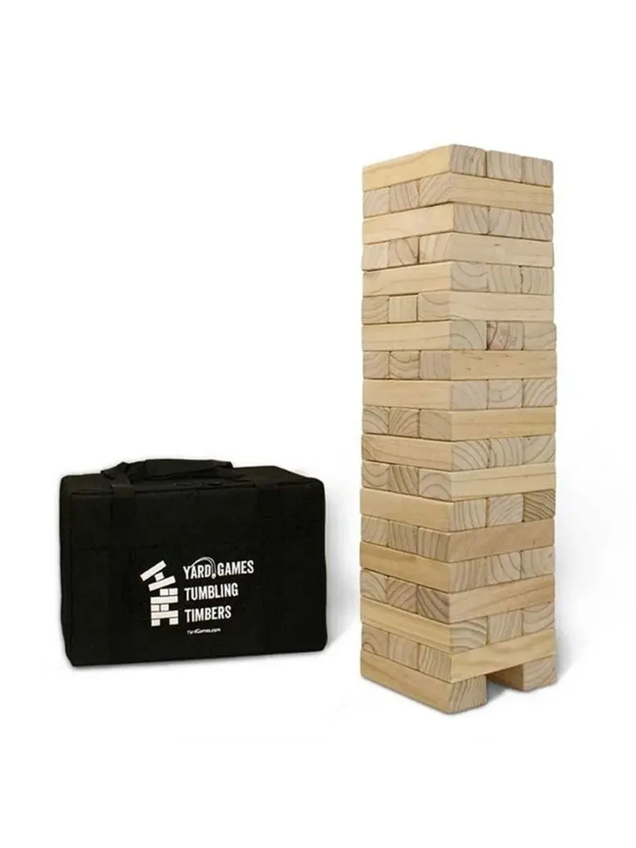 Деревянная игра для укладки брусьев 76 см с кейсом Giant Tumbling Timbers Yard Games