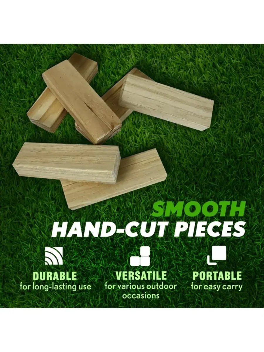 Деревянная игра для укладки брусьев 76 см с кейсом Giant Tumbling Timbers Yard Games — изображение 3 из 5, бежевый