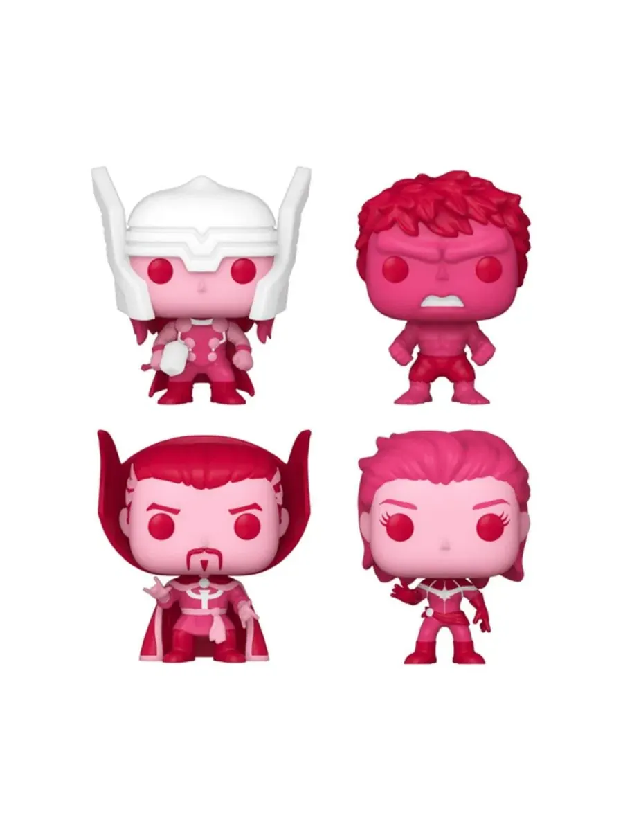 Набор фигурок Marvel Pocket POP Валентинки, 4 шт Funko