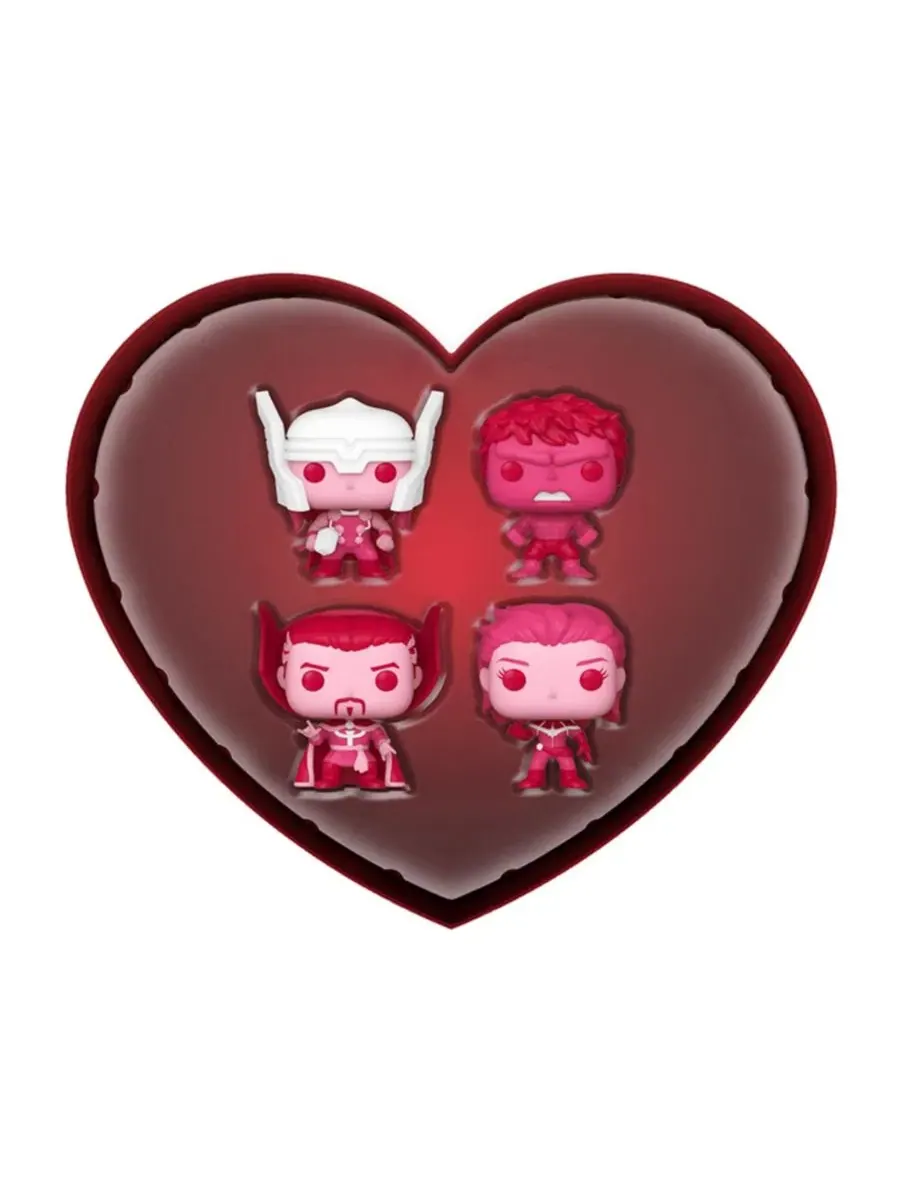 Набор фигурок Marvel Pocket POP Валентинки, 4 шт Funko — изображение 2 из 3, нет цвета