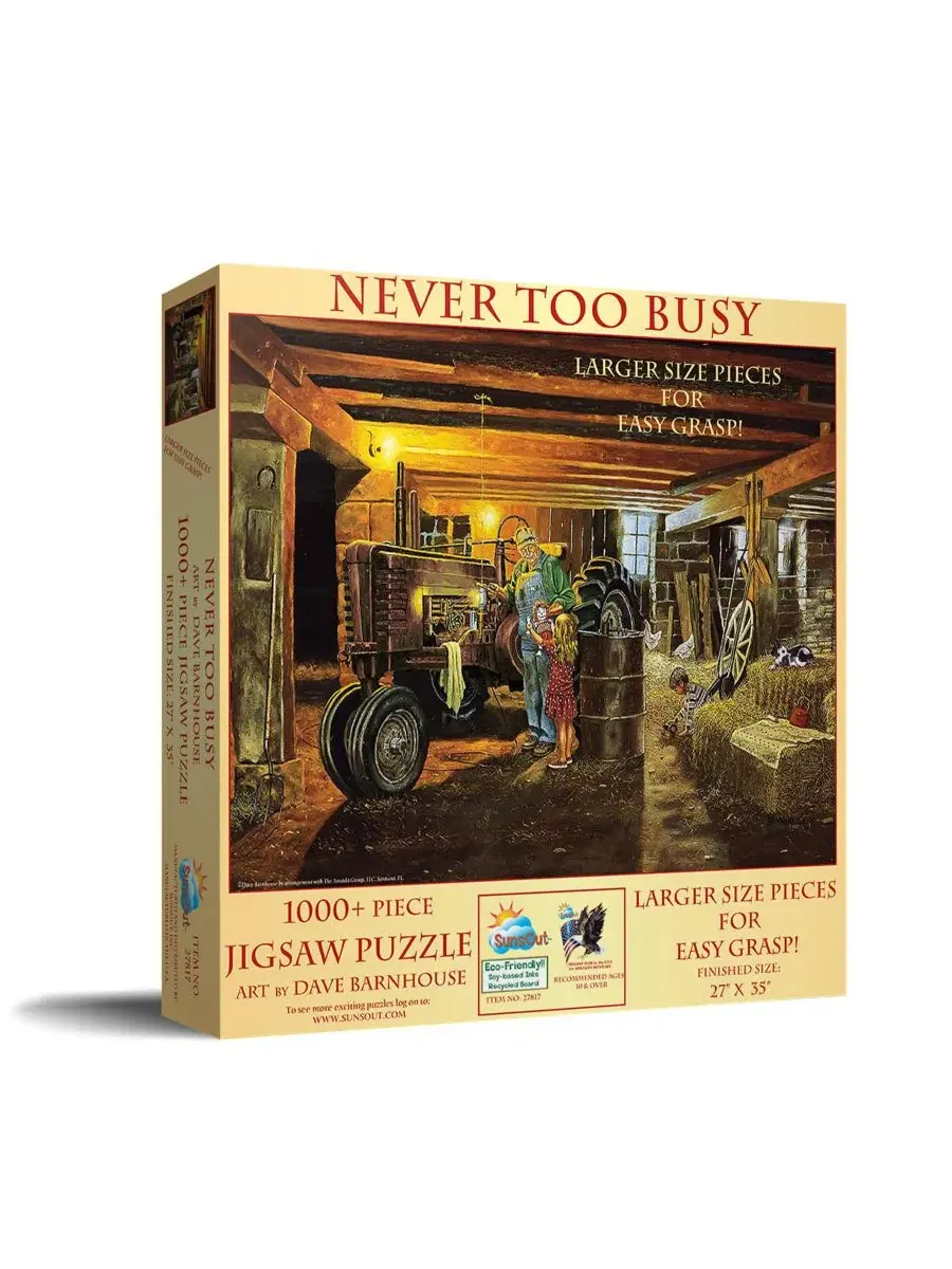 Пазл Never Too Busy из 1000 деталей для взрослых, крупные элементы, подарок на День отца Sunsout