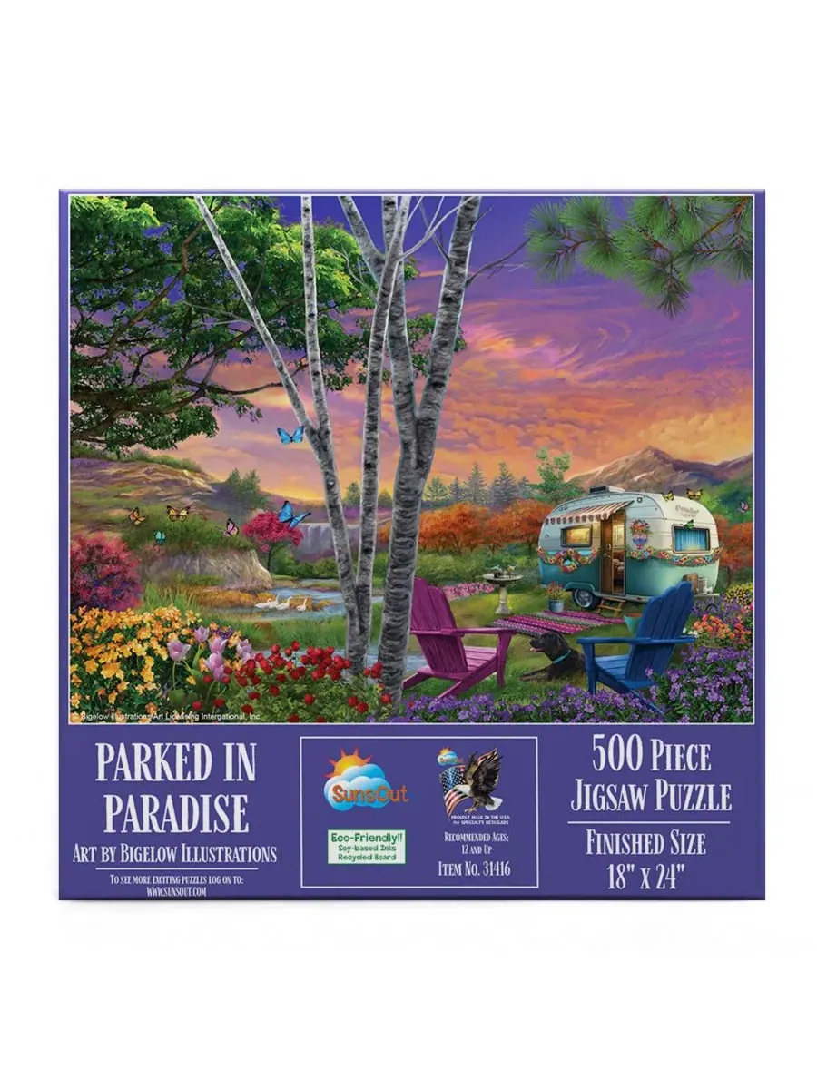 Пазл 500 деталей Parked in Paradise SunsOut, 46 x 61 см — изображение 2 из 5, нет цвета