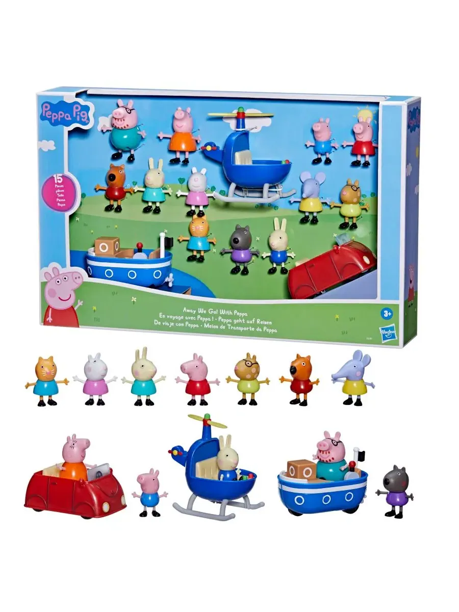 Игровой набор с фигурками и транспортом Away We Go with Peppa Peppa Pig — изображение 3 из 4, нет цвета