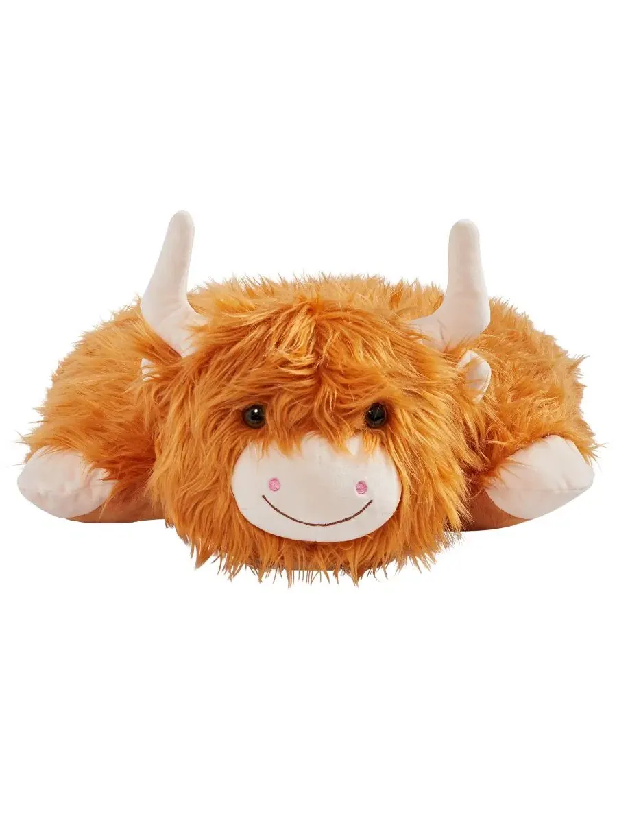 Мягкая игрушка-подушка Highland Cow Pillow Pets — изображение 2 из 3, коричневый