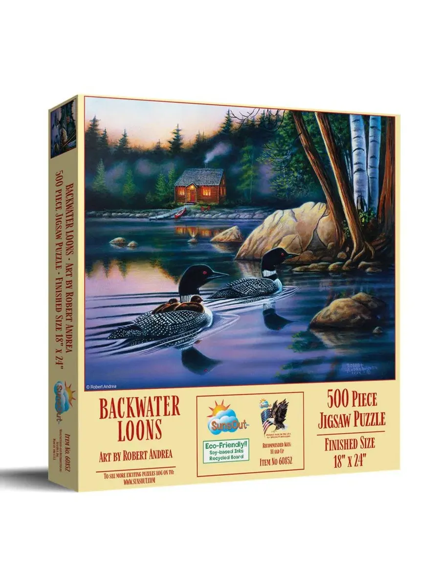 Пазл Backwater Loons из 500 деталей для взрослых Sunsout