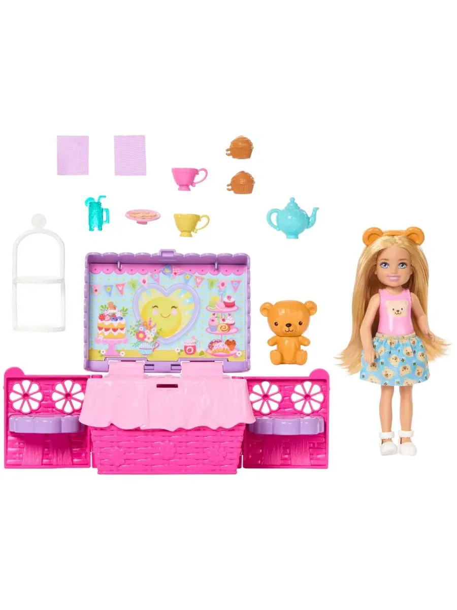 Игровой набор с куклой Челси и поп-ап чаепитием Barbie