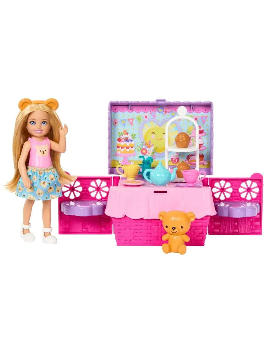 Игровой набор с куклой Челси и поп-ап чаепитием Barbie — изображение 3 из 6, нет цвета
