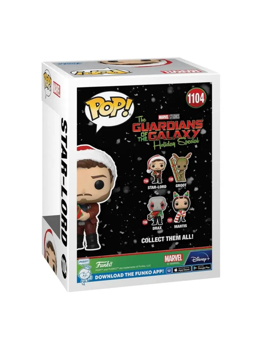 Фигурка Marvel Guardians of Galaxy POP, Holiday Star Lord Funko — изображение 5 из 5, нет цвета