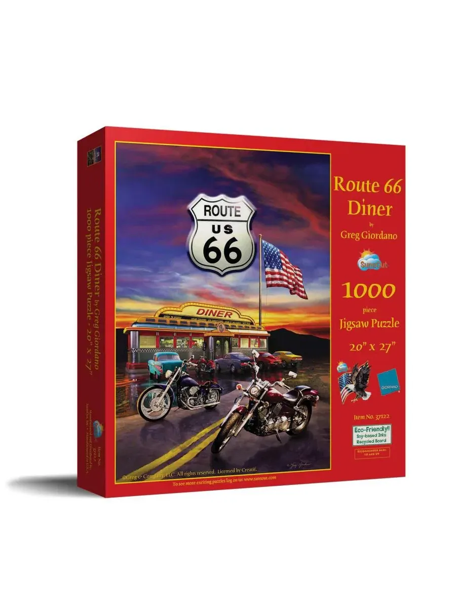 Пазл «Закусочная Route 66» (1000 деталей) для взрослых Sunsout