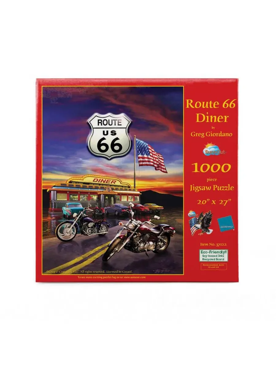 Пазл «Закусочная Route 66» (1000 деталей) для взрослых Sunsout — изображение 3 из 5, нет цвета