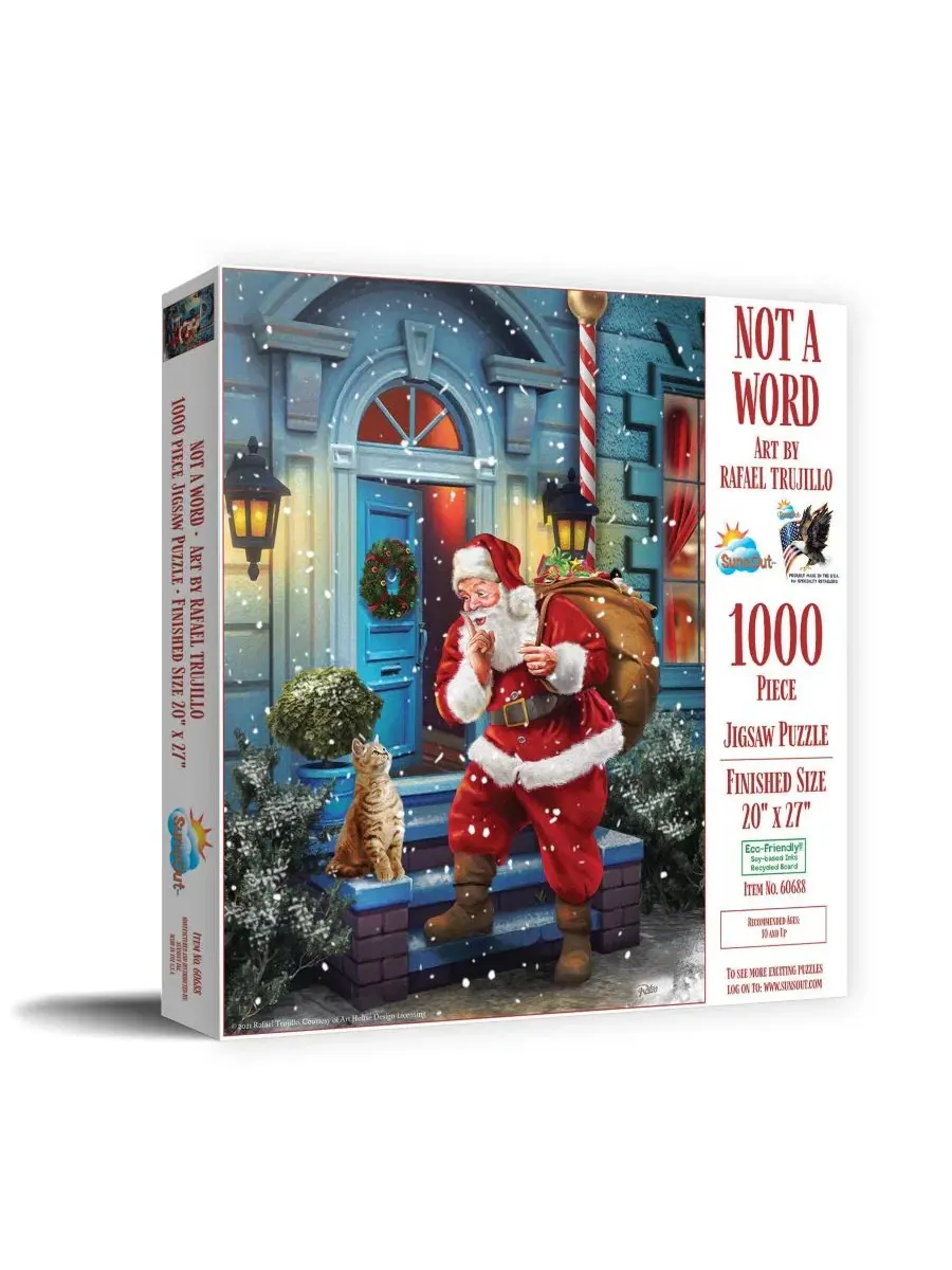 Пазл «Not a Word» из 1000 деталей для взрослых, рождественский Sunsout