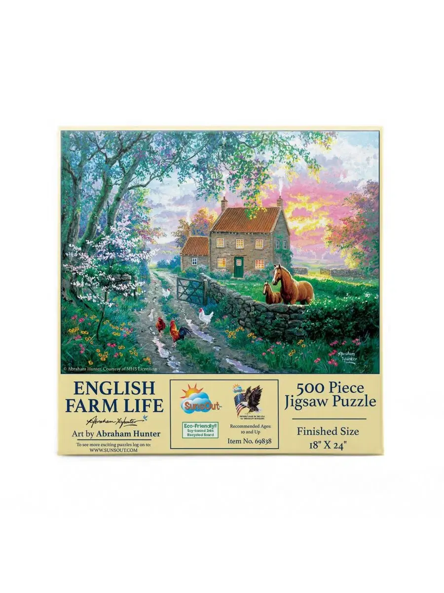 Пазл 500 деталей English Farm Life SunsOut — изображение 3 из 5, нет цвета