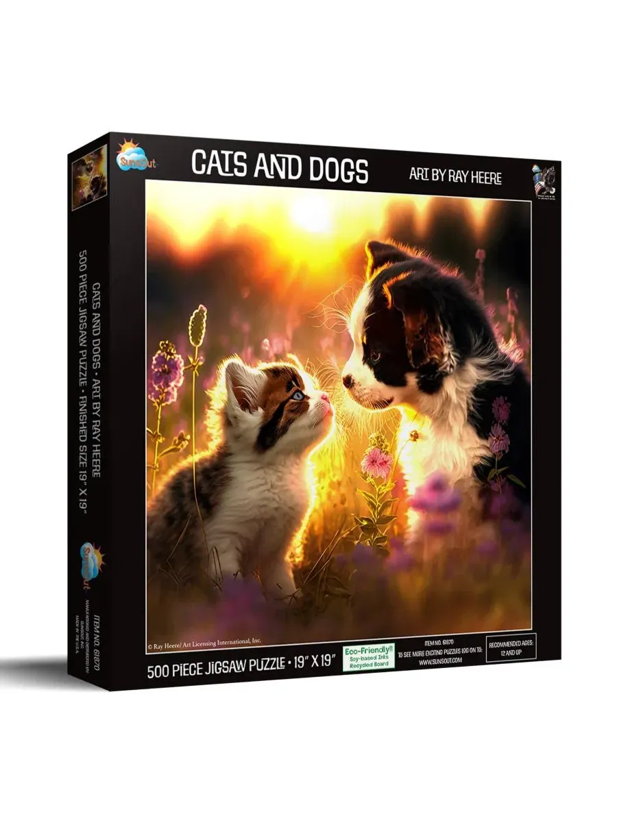 Пазл 500 элементов Cats and Dogs SunsOut, 48x48 см