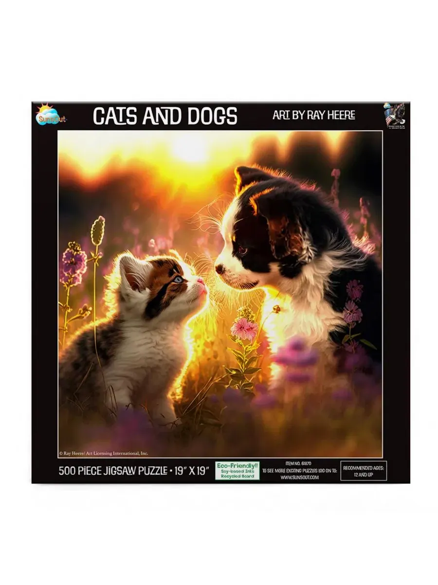 Пазл 500 элементов Cats and Dogs SunsOut, 48x48 см — изображение 2 из 5, нет цвета