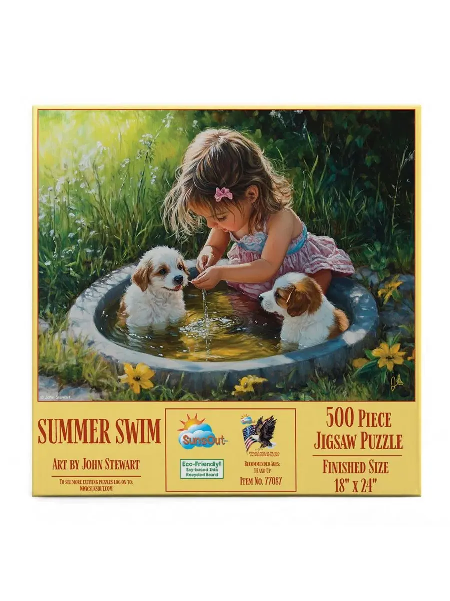 Пазл 500 деталей Summer Swim SunsOut — изображение 4 из 5, нет цвета