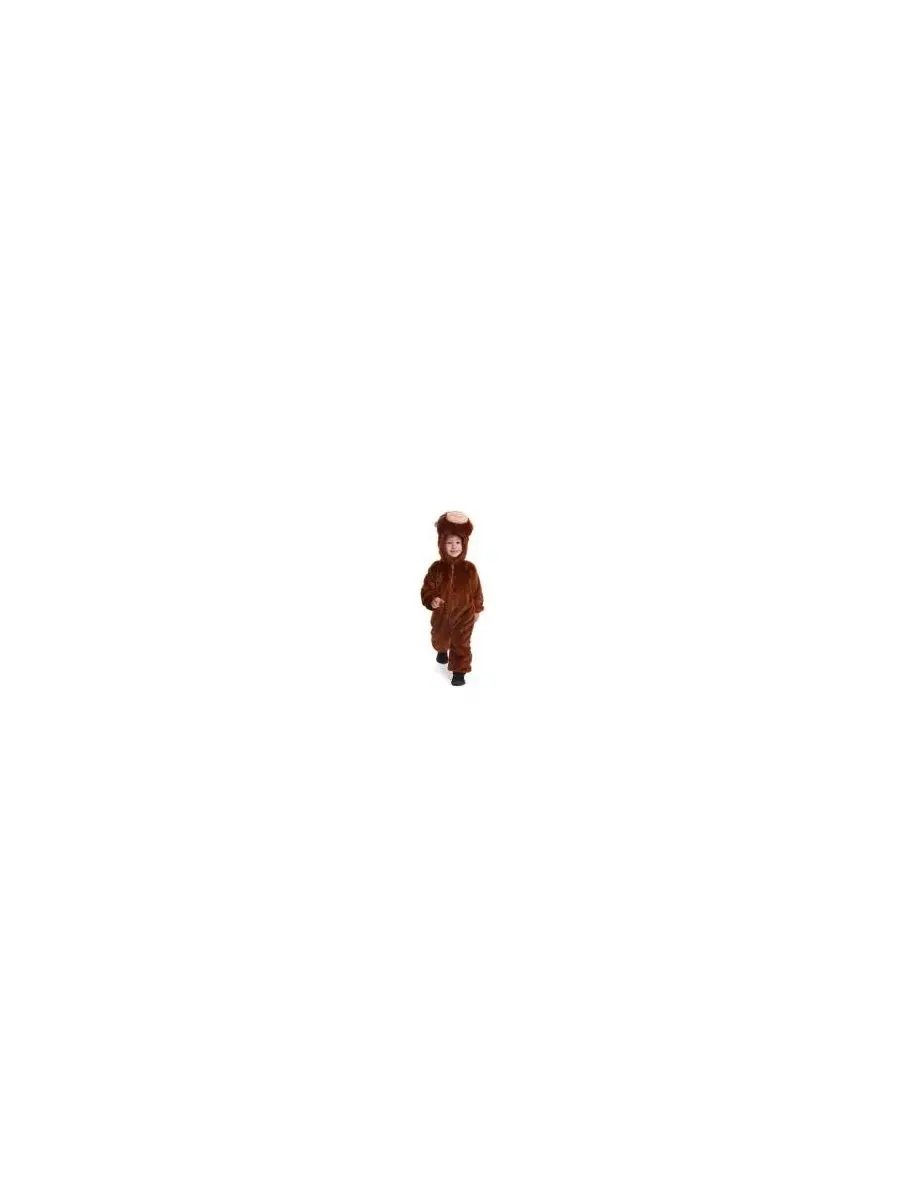 Детский плюшевый костюм обезьянки в виде комбинезона Dress Up America — изображение 3 из 5, коричневый