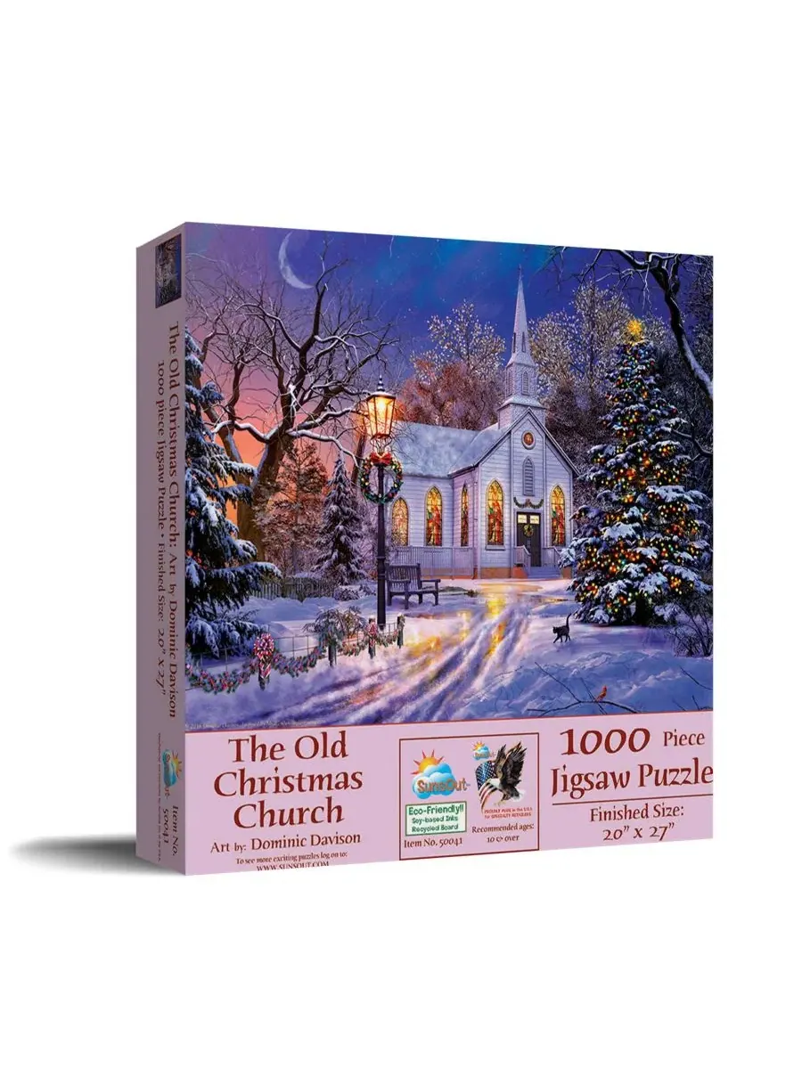 Пазл 1000 элементов «The Old Christmas Church» SunsOut, 51×69 см