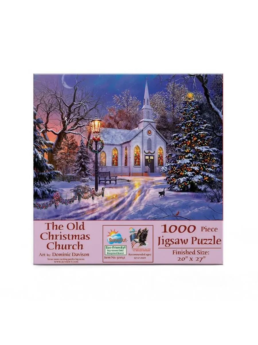 Пазл 1000 элементов «The Old Christmas Church» SunsOut, 51×69 см — изображение 2 из 5, нет цвета