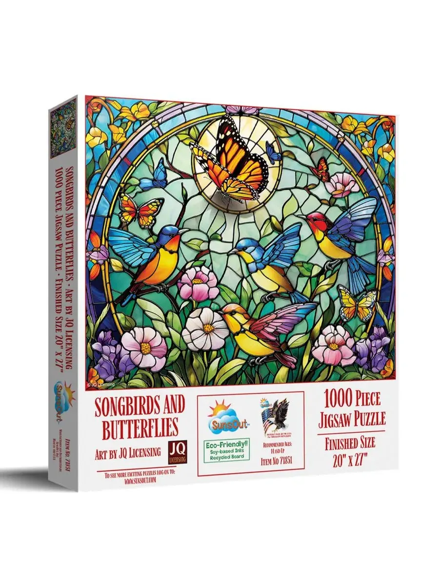 Пазл 1000 элементов Songbirds and butterflies SunsOut
