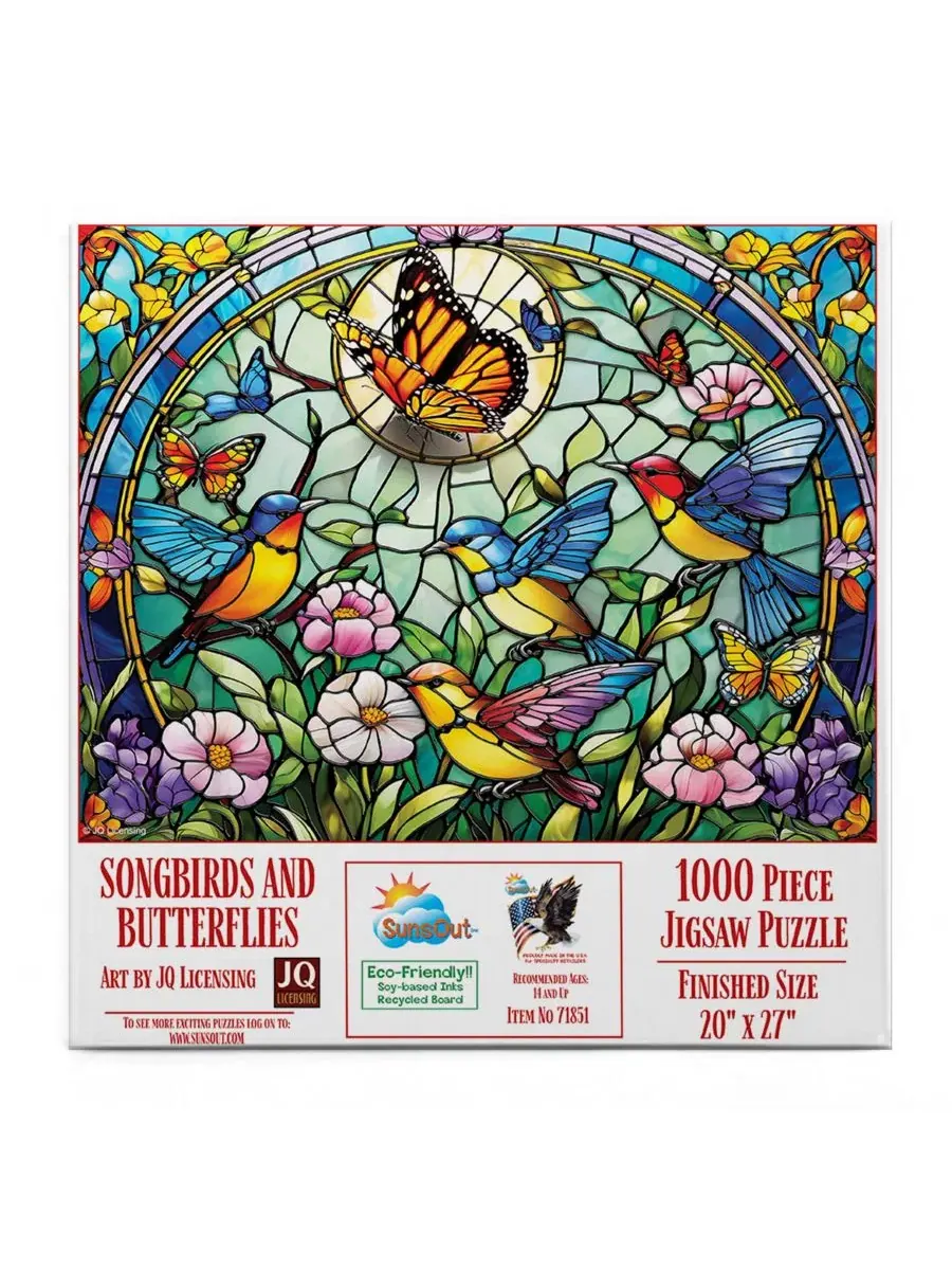 Пазл 1000 элементов Songbirds and butterflies SunsOut — изображение 2 из 6, нет цвета