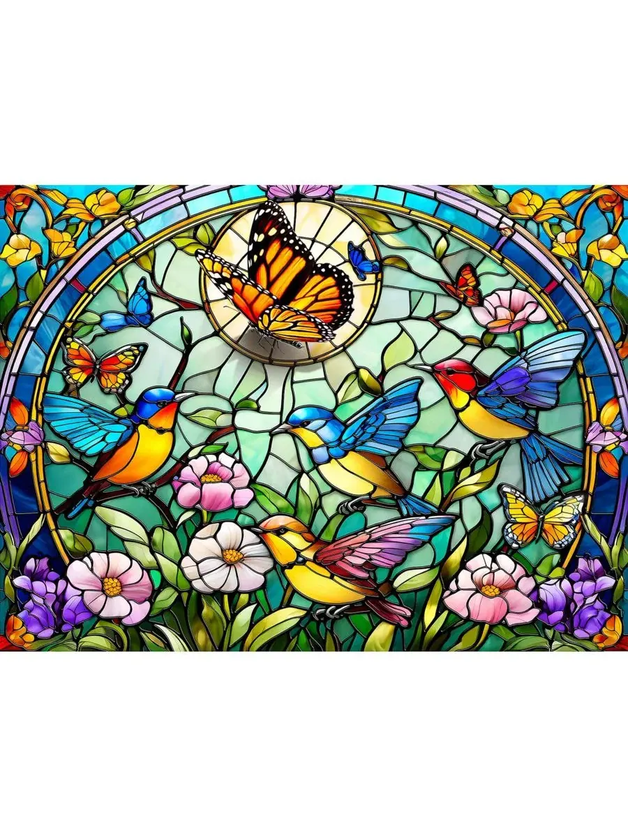 Пазл 1000 элементов Songbirds and butterflies SunsOut — изображение 4 из 6, нет цвета