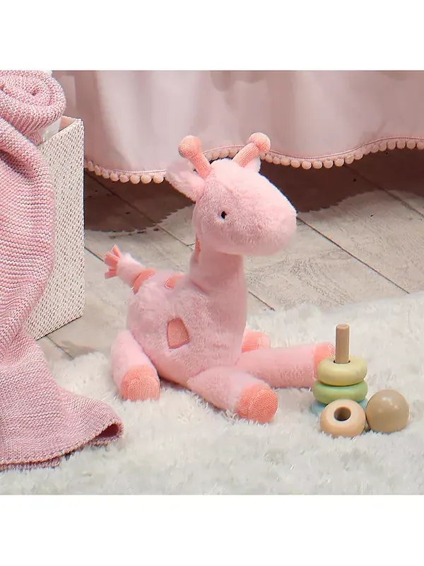 Мягкая игрушка в виде розового жирафа Snuggle Jungle - snuggles Lambs & Ivy — изображение 4 из 4, розовый