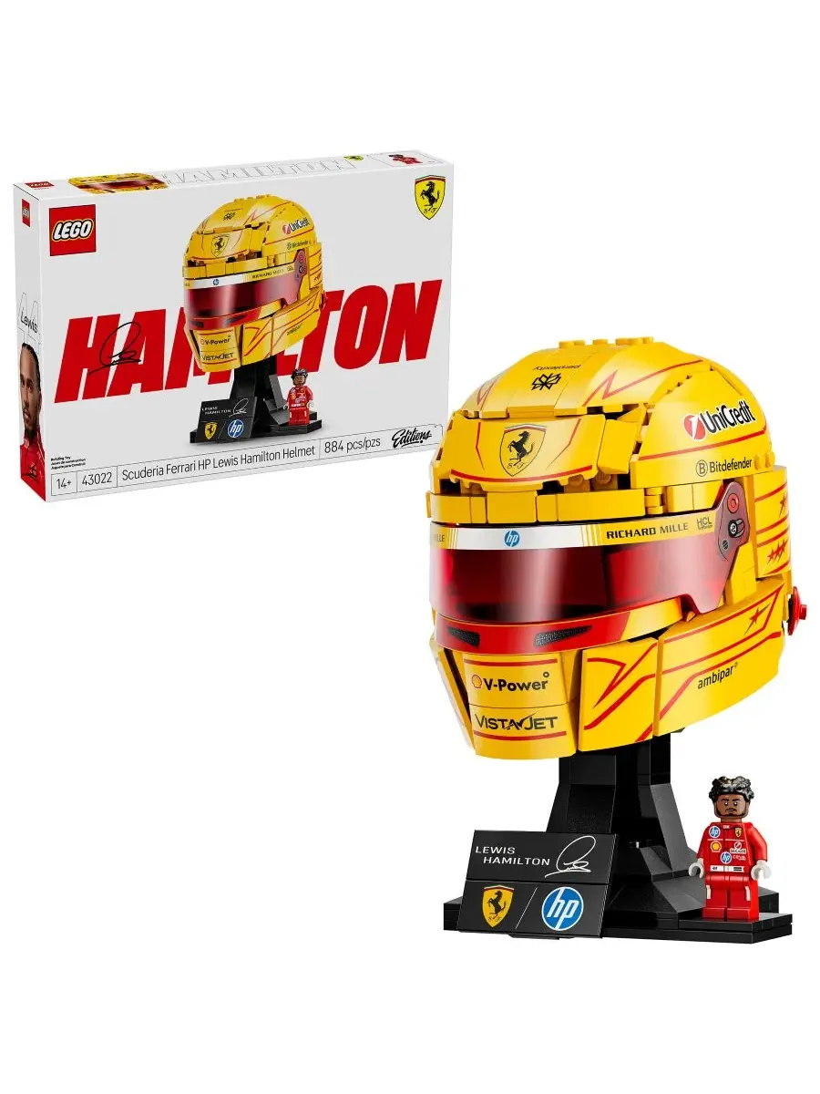 Конструктор LEGO Editions Scuderia Ferrari HP Lewis Hamilton Helmet 43022, 884 детали