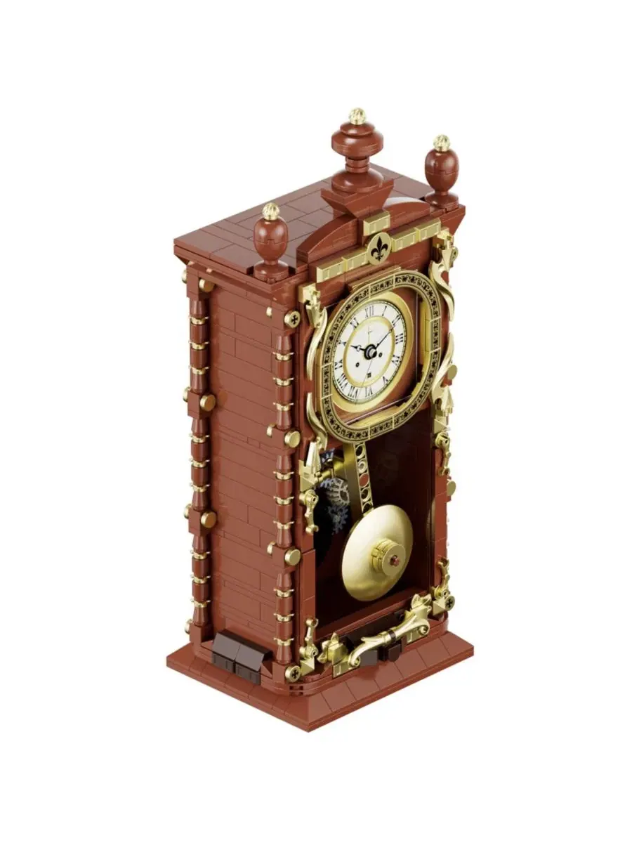 Конструктор Retro Pendulum Clock 751 деталь с кварцевым механизмом Contixo — изображение 5 из 7, коричневый